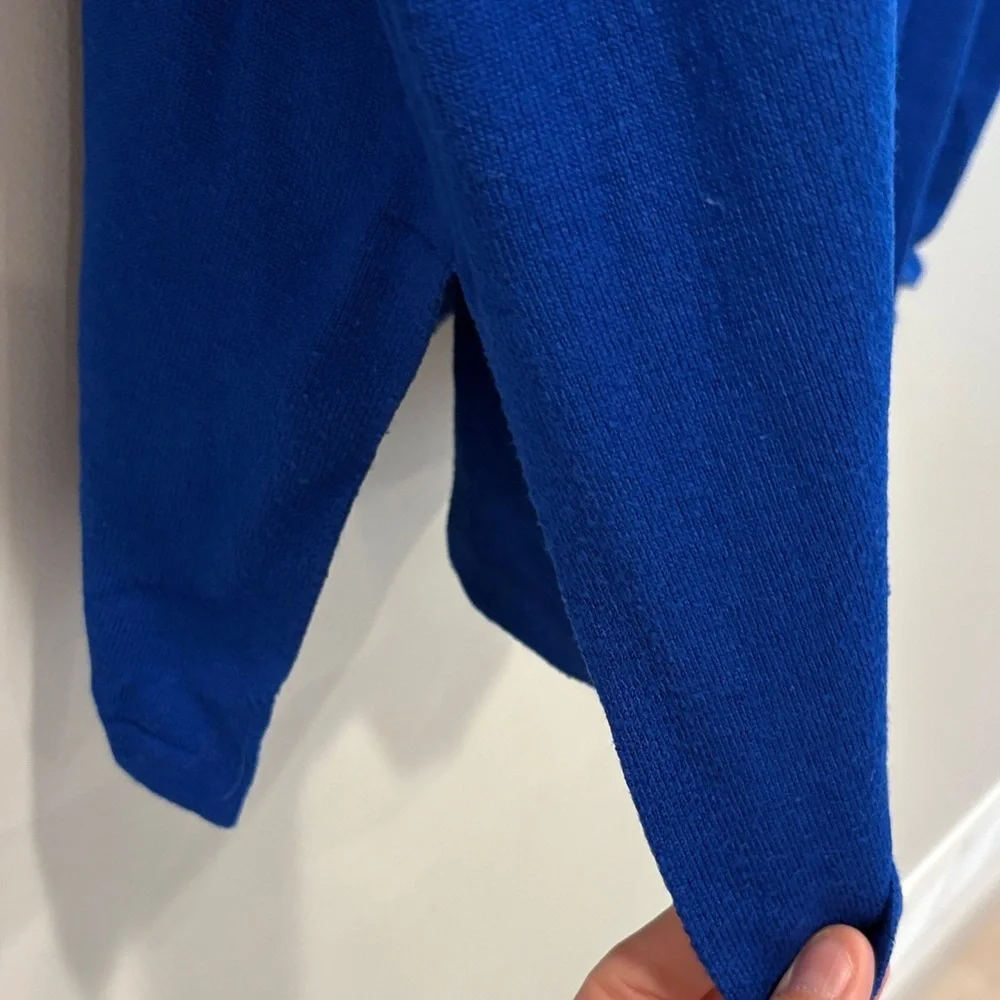 Cable & Gauge Royal Blue Sweater with Grommet Neckline - Picture 5 of 6